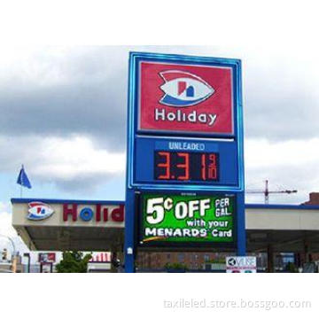 16 Inch Waterproof Advertising LED Gas Price Signs Eye Catc